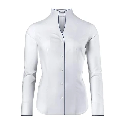 Afbeelding van Vincenzo Boretti Leicht Tailliert Overhemdblouse, Dames, Maat: 34, Weiß