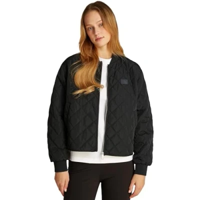 Afbeelding van Calvin Klein Jeans Dames LW QUILTED JACKET J20J224701 Andere jassen, Zwart (K Zwart), XL, (Ck XL