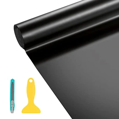 Afbeelding van YAOBLUESEA Auto Sticker Vellen Koplamp Achterlichten Glas Window Tint Film Universele Fit Vinyl Wrap 200x40cm (zwart)
