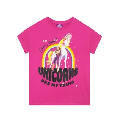 Afbeelding van Eenhoorn Academie Meisjes T shirt Regenboog Top Sophia en Wildstar Sprankelende Roze 152