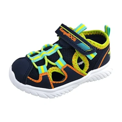Afbeelding van Kangaroos Kijumplite Sandalen voor kinderen, Maat: 26, Dark navy/lime Textiel/ synthetisch