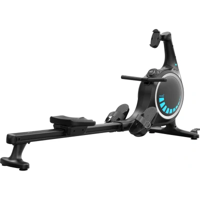 Afbeelding van Skandika Nemo V Hybrid Roeiapparaat Waterweerstand/water en magneetweerstand 90 tank, tot 200 cm &amp; 150 kg, app compatibel, instelbaar Waterroeiapparaat voor thuis 207 x 59 99.5 zwart