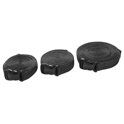 Afbeelding van WALSER 16472 Spanbandenset voor autodekzeilen met snelsluiting 3 stuks zwart
