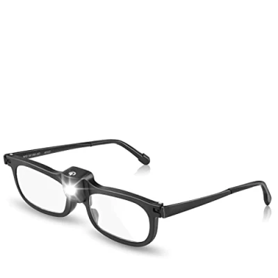 Afbeelding van Delixike 200% vergrootglas met licht, led verlichte vergrotingsbril, helder zicht, handen vrij voor strak werk, sieraden, handwerk, lezen, hobby