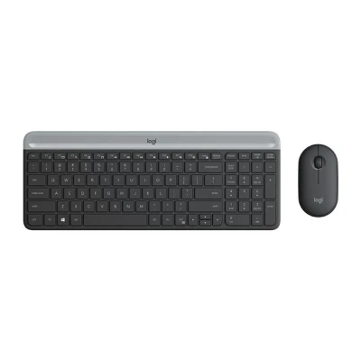 Afbeelding van Logitech MK470 Slim Draadloos Toetsenbord en Muis Grijs QWERTY