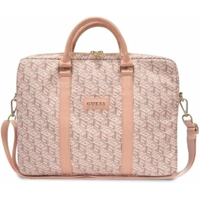 Afbeelding van Guess G Cube Stripes Laptoptas voor o.a. Notebooks (16 Inch) Roze