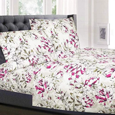Afbeelding van Sweet Home Collection Luxe beddengoedset met plat hoeslaken, 2 kussenslopen, microvezel, Dolce, Twin