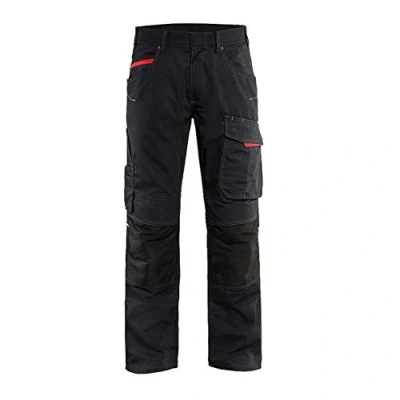 Afbeelding van Blaklader Service werkbroek met stretch zonder spijkerzakken 1495 1330 Zwart/Rood D84