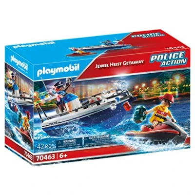 Afbeelding van PLAYMOBIL Kustwacht en dief op de watermotorfiets