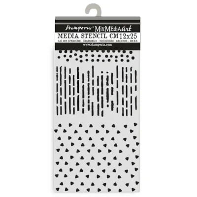 Afbeelding van Stamperia Dikke stencils voor plakboeken, albums, kaarten, bullet journal en meer, flexibel materiaal, gemakkelijk te reinigen, perfect hobby&#039;s, ambachten geschenken (dewdrops, patronen)