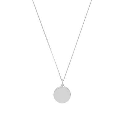 Afbeelding van amor FÜR Damen MIT Runder Gravur PLAKETTE, GL Ketting, Dames, Maat: 45, Silber