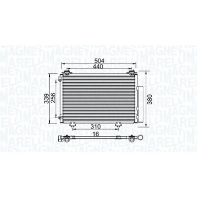Afbeelding van Magneti Marelli Airco condensor 350203736000