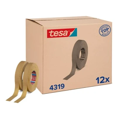 Afbeelding van tesa tesakrepp 4319 für Kurven 04319 00007 00 Maskeertape Lichtbruin (l x b) 50 m 15 mm 12 stuk(s)
