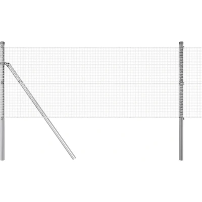 Afbeelding van vidaXL Gelaste Draadomheining met 13 Posten 0.4x50 m Gegalvaniseerd Staal