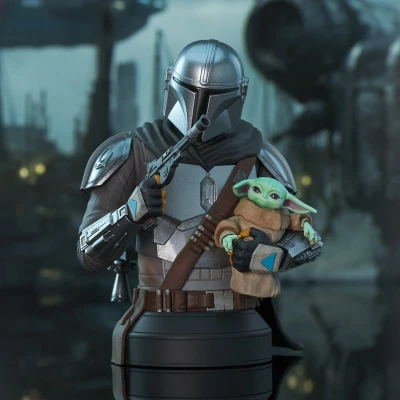 Afbeelding van Diamond Select Star Wars The Mandalorian With Grogu 1/6 Scale Px Bust