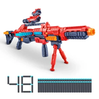 Afbeelding van XSHOT 36351 2022 X Shot Excel Regenerator Foam Blaster, voor 8 jaar, 1000+ Combinaties (48 Darts) van ZURU, Rood