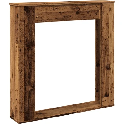 Afbeelding van vidaXL Haardombouw 100x20x100 cm bewerkt hout oud houtkleurig