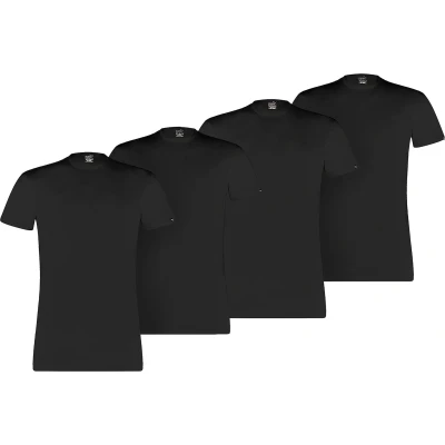 Afbeelding van Puma Herren 4ER PACK Basic CREW Tshirt basic, Heren, Maat: Large, Schwarz