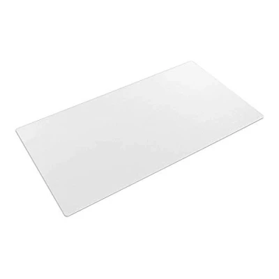 Afbeelding van Transparante bureau onderlegger, 80 x 40 cm, groot, antislip, gestructureerd pvc, waterdicht, ronde randen, bureauonderlegger, tafelkleed, mat voor kantoor, thuis (80 cm cm)
