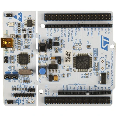 Afbeelding van STMicroelectronics STM32 Nucleo 64, MCU Development Board, ontwikkelingsboard, ARM Cortex M4F STM32L476RGT6