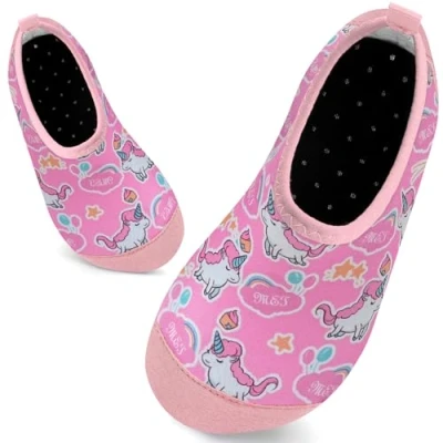Afbeelding van Kinderen Zwemmen Water Schoenen Voor Jongens Meisjes Peuters Baby Aqua Sokken Sneldrogend Zwembad Strand Barefoot Kinderen, Eenhoorn Sterren, 10.5/11 UK Child