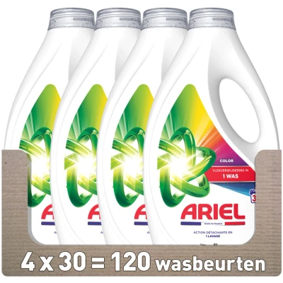 Afbeelding van 4x Ariel Vloeibaar Wasmiddel Color 30 Wasbeurten 1350 ml