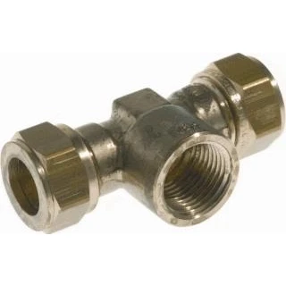 Afbeelding van VSH Messing T stuk Knelkoppeling 22x1/2&quot;bix22
