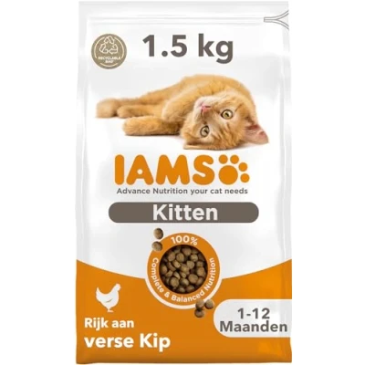 Afbeelding van 4x Iams Kat Kitten/Junior Kip 1,5 kg