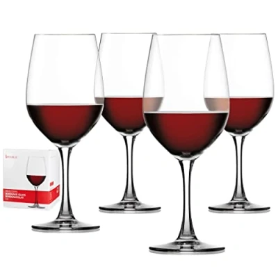 Afbeelding van Spiegelau &amp; Nachtmann, 4 delige set bordeauxglas, kristalglas, 580 ml, Winelovers, 4090177, transparant