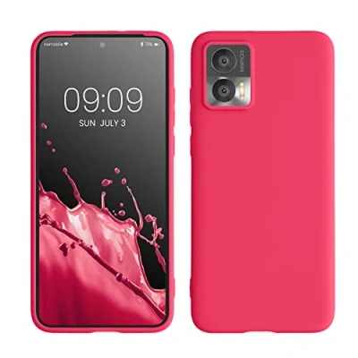 Afbeelding van kwmobile telefoonhoesje geschikt voor Motorola Edge 30 Neo Hoesje smartphone Back cover in neon roze