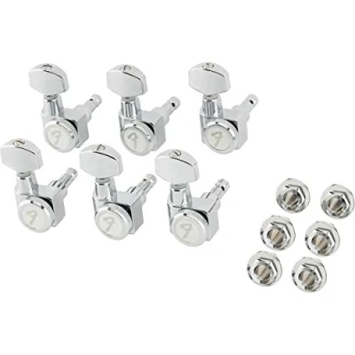 Afbeelding van Fender® »LOCKING MACHINE HEADS VOOR STRATOCASTER®®« Locking Tuners met korte golf Kleur: chroom