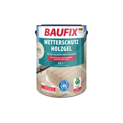 Afbeelding van BAUFIX Weerbeschermende houtgel 5 liter (Wit)