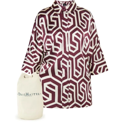 Afbeelding van Dreimaster SET Acalmar Overhemdblouse, Dames, Maat: 38, Wollweiss bordeaux