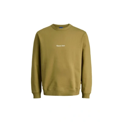 Afbeelding van JACK &amp; JONES Jornorrebro Emb Sweat Crew Pls Plus Size, olijf, 3XL