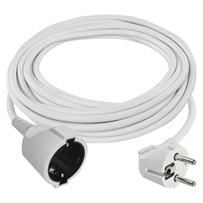 Afbeelding van EMOS IP20 verlengkabel 7m 1 geaarde stopcontact 250 V, 16 A, 3680 W hoogwaardige PVC isolatie H05VV F3G 1,5 mm2 verhoogde aanraakbescherming voor binnen wit