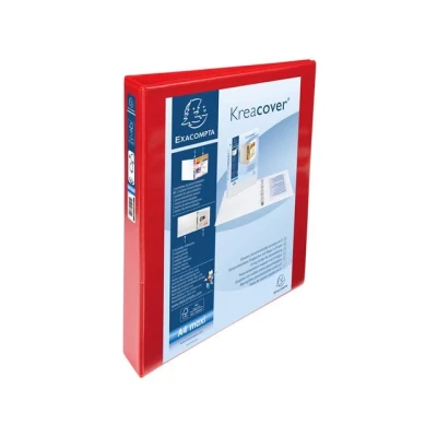Afbeelding van Exacompta ref. 51942RE 1 aanpasbare, stijve ondoorzichtige map met 2 zakken 4 D ringen à 30 mm rug 47 buitenafmetingen: 32 x 27,7 cm A4 Maxi vijlformaat kleur: rood