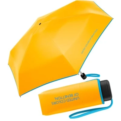 Afbeelding van Benetton Ultra mini Flat Solid Zakparaplu, spectra geel, 88 cm, zakparaplu super