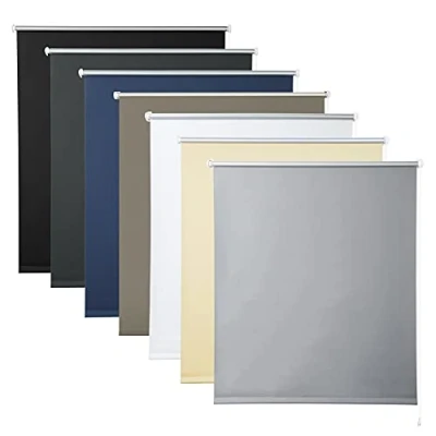 Afbeelding van WOLTU TR5700gr12 Rolgordijn verduisterend en thermisch zonder te boren,zijrolgordijn voor ramen deuren 70x210cm,Grijs