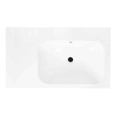 Afbeelding van Best design wastafel 80cm voor splash meubel zonder kraangat wit Minimalistisch