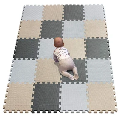 Afbeelding van YIMINYUER Baby speelmatten Vloer Sportscholen Legpuzzels legpuzzel accessoires puzzel floorfitness yogamatten speelkleed kruipen mat Wit Beige Grijs R01R10R12G301020