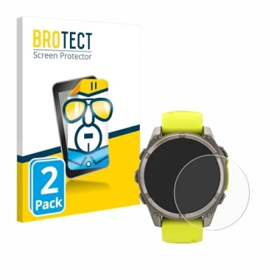 Afbeelding van BROTECT Screenprotector voor Garmin Fenix 8 Solar (47 mm) Folie Beschermfolie transparant (2 Stuks)