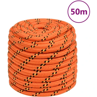 Afbeelding van vidaXL Boottouw 16 mm 50 m polypropyleen oranje