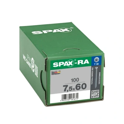 Afbeelding van Spax RA Kozijnschroeven torx platverzonken kop T30 7.5 x 60mm