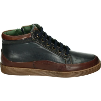 Afbeelding van Galizio Torresi 423138 Heren sneakersHeren veterschoenVrije tijd half hoog Kleur: Blauw Maat: 44