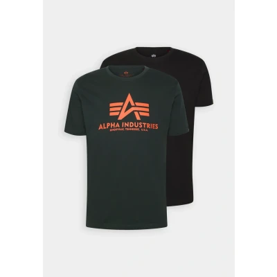Afbeelding van Alpha Industries Tshirt print, Heren, Maat: Small, Black/dark petrol