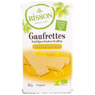 Afbeelding van Bisson Wafels Citroen Bio, 190 gram