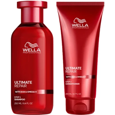Afbeelding van Wella Ultimate Repair Shampoo 250ml + Conditioner 200ml bundel/set/pakket
