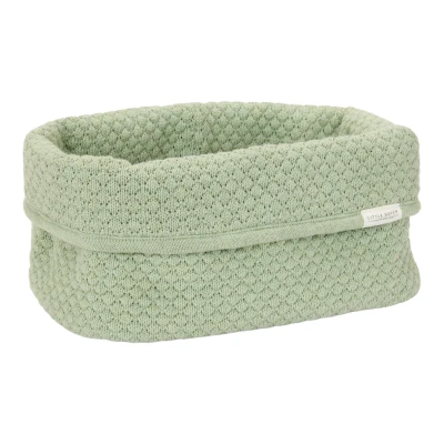 Afbeelding van Little Dutch Mand Groot Pure Sage Gebreid