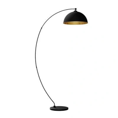 Afbeelding van Lindby booglamp &#039;Jonera&#039; (jong wonen) in Zwart uit overige metaal o.a. voor woon / eetkamer booglamp, staande lamp met boog