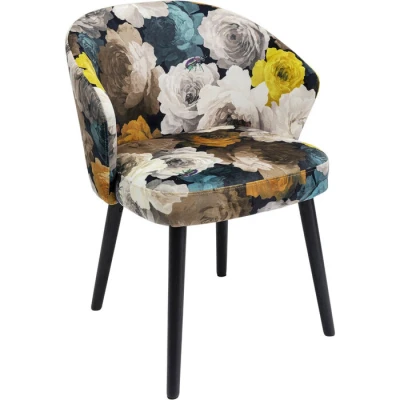 Afbeelding van Kare Chair with Armrest Peony Flower Yellow